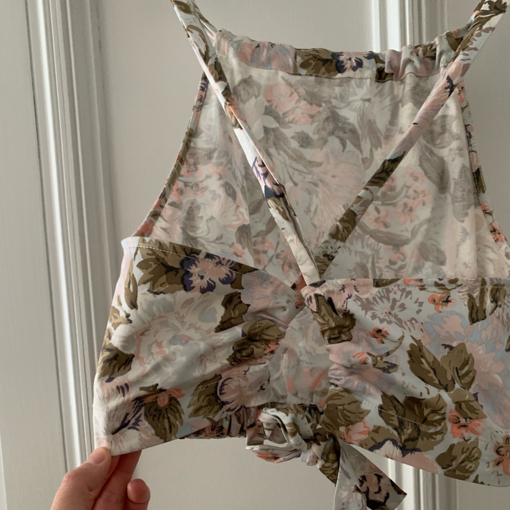NWOT - Rebecca Taylor Penelope Floral Sleeveless Crop Top, Multicolor - Picture 7 of 8